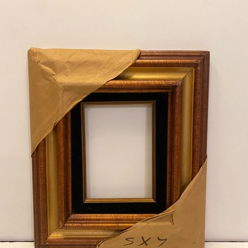 Wooden picture frame no glass. 5 X 7